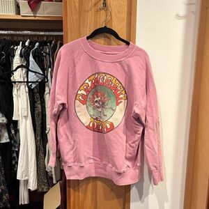MadeWorn Grateful Dead Crew Fleece Sweatshirt IN PETAL